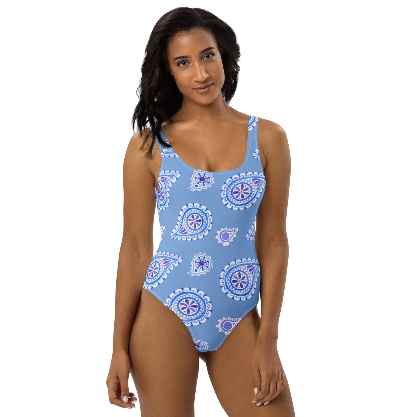 One - Piece Swimsuit, Sky Blue Swimsuit, Women's Swimwear, Bathing Suit, Outfit Swimsuit, Beachwear, Bathing Suit - PratSN