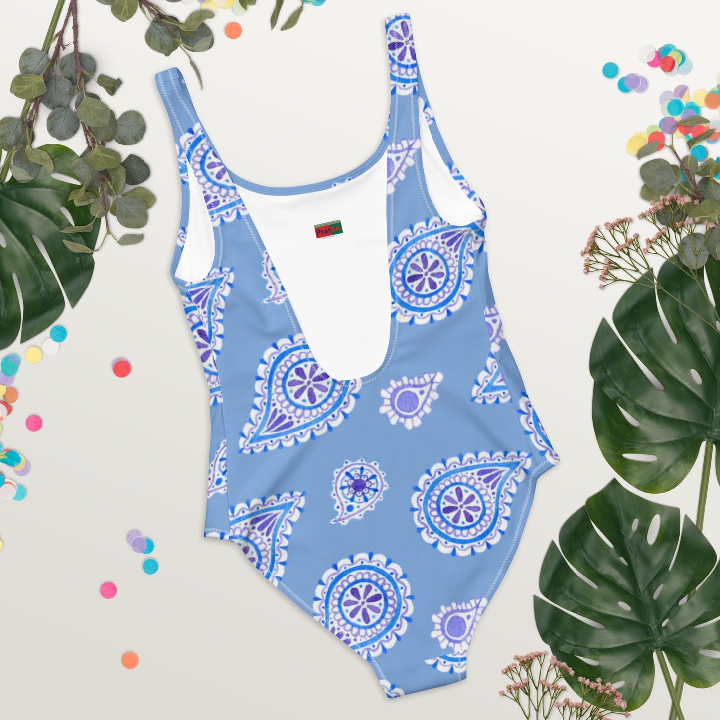 One - Piece Swimsuit, Sky Blue Swimsuit, Women's Swimwear, Bathing Suit, Outfit Swimsuit, Beachwear, Bathing Suit - PratSN