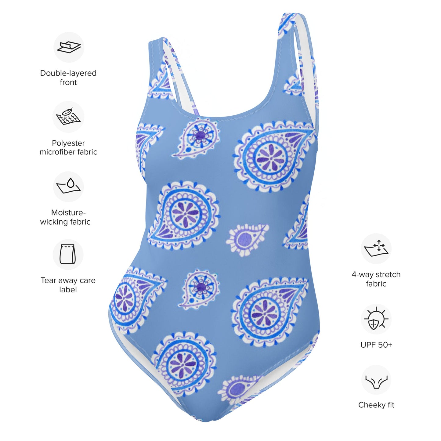 One - Piece Swimsuit, Sky Blue Swimsuit, Women's Swimwear, Bathing Suit, Outfit Swimsuit, Beachwear, Bathing Suit - PratSN