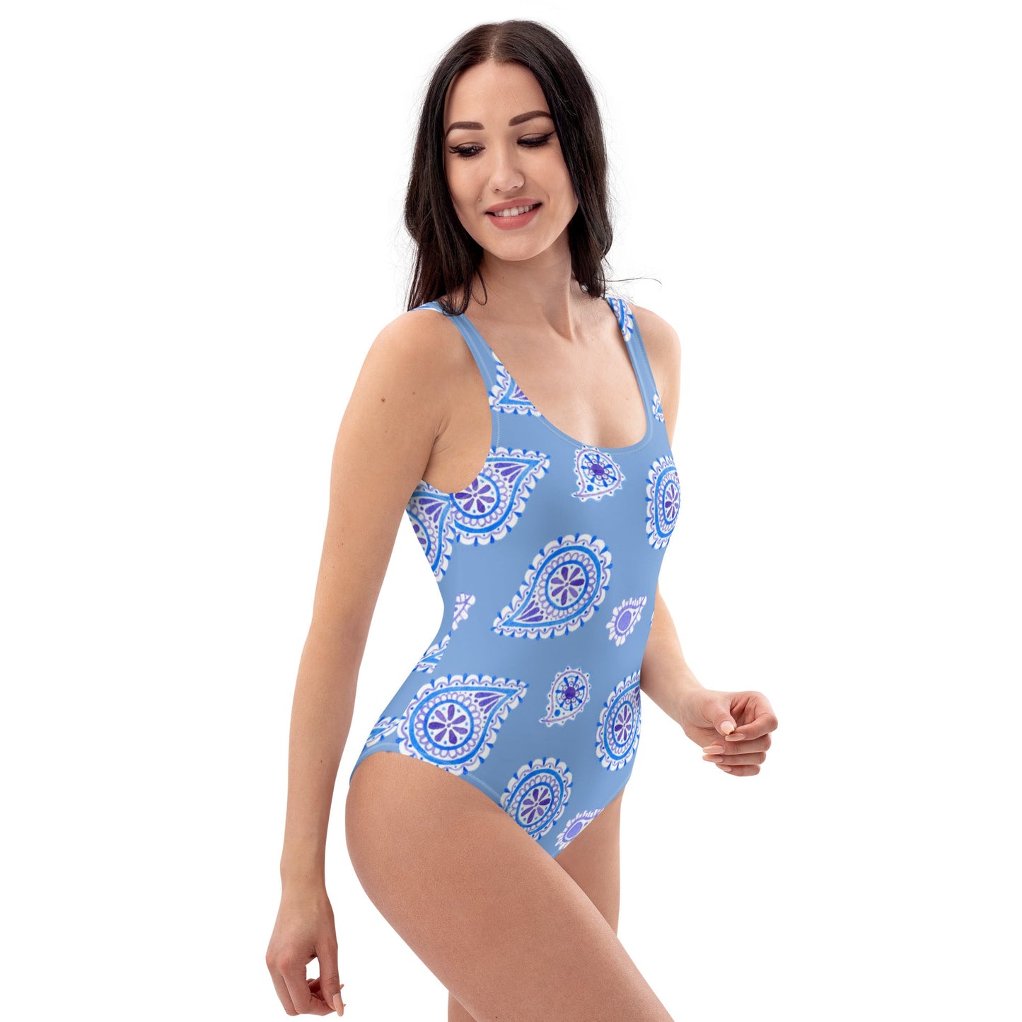 One - Piece Swimsuit, Sky Blue Swimsuit, Women's Swimwear, Bathing Suit, Outfit Swimsuit, Beachwear, Bathing Suit - PratSN
