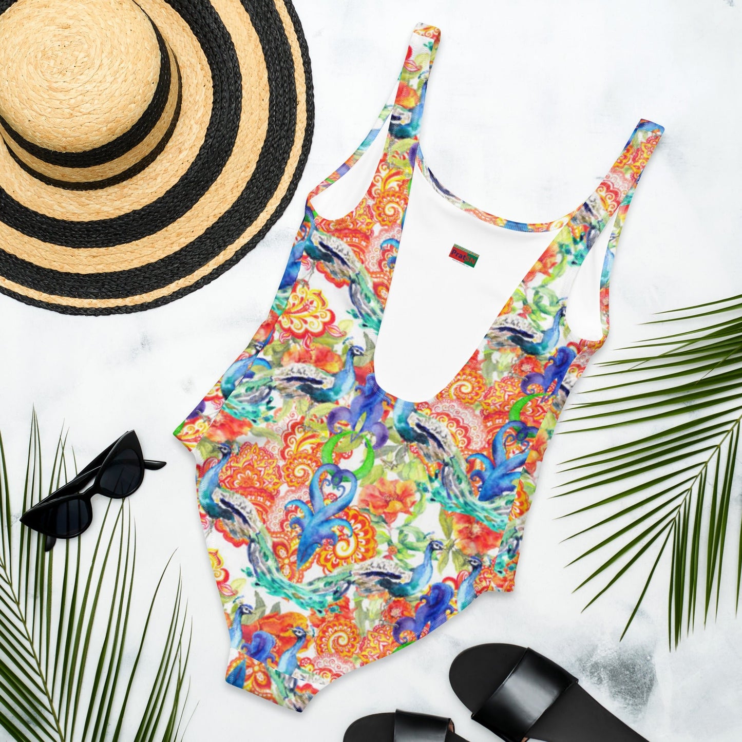 One - Piece Swimsuit, women's Bird pattern Swimsuit, Swimwear, Bathing Suit, Outfit Swimsuit, Beachwear, Bathing Suit - PratSN