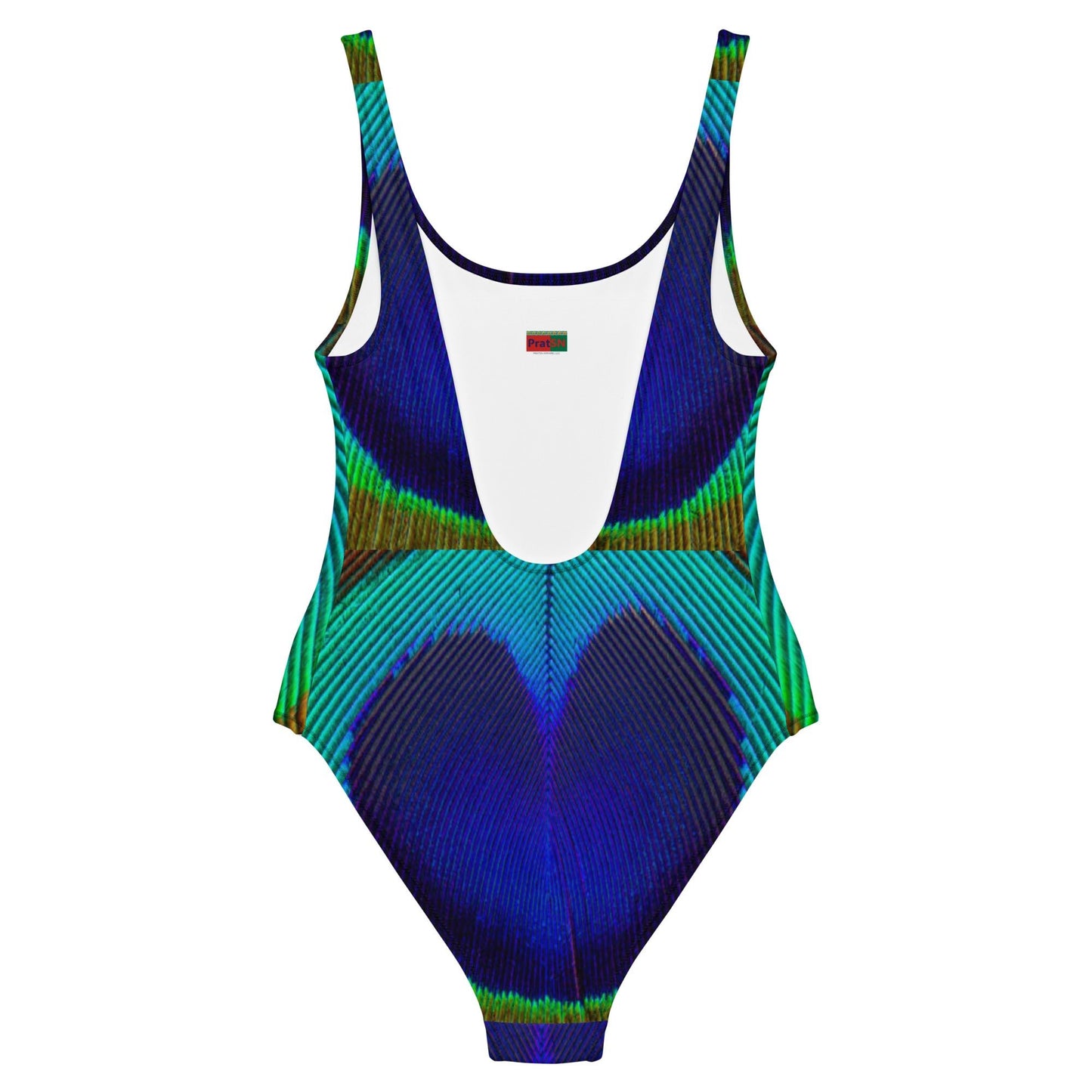 One - Piece Swimsuit, Women's Summer Wear, Beautiful Beach Dress Peacock Blue Swimwear - PratSN