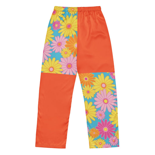 Orange floral Women’s pajama pants - PratSN