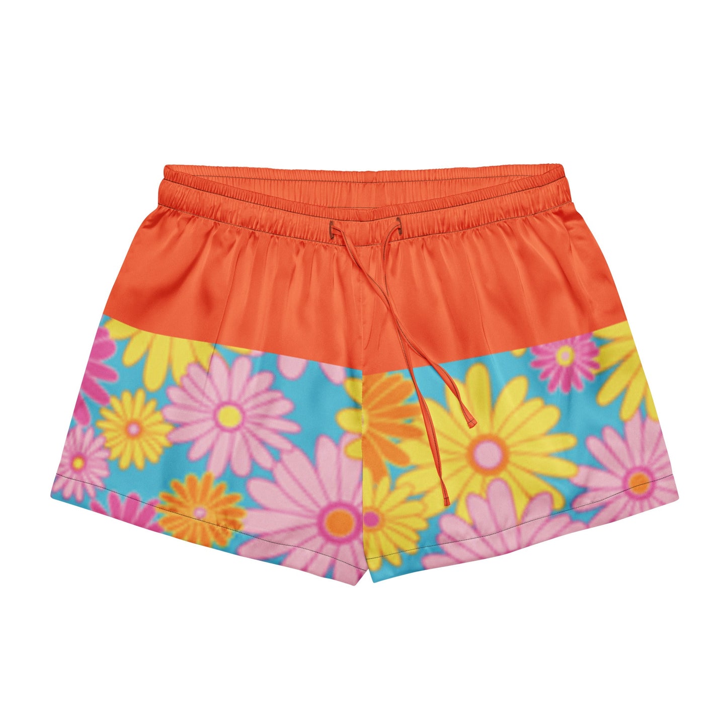 Orange floral Women’s pajama shorts - PratSN