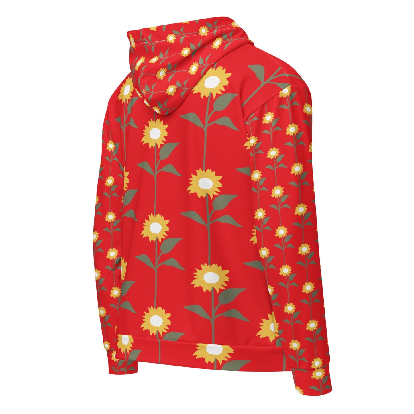 Orange yellow floral Unisex zip hoodie - PratSN