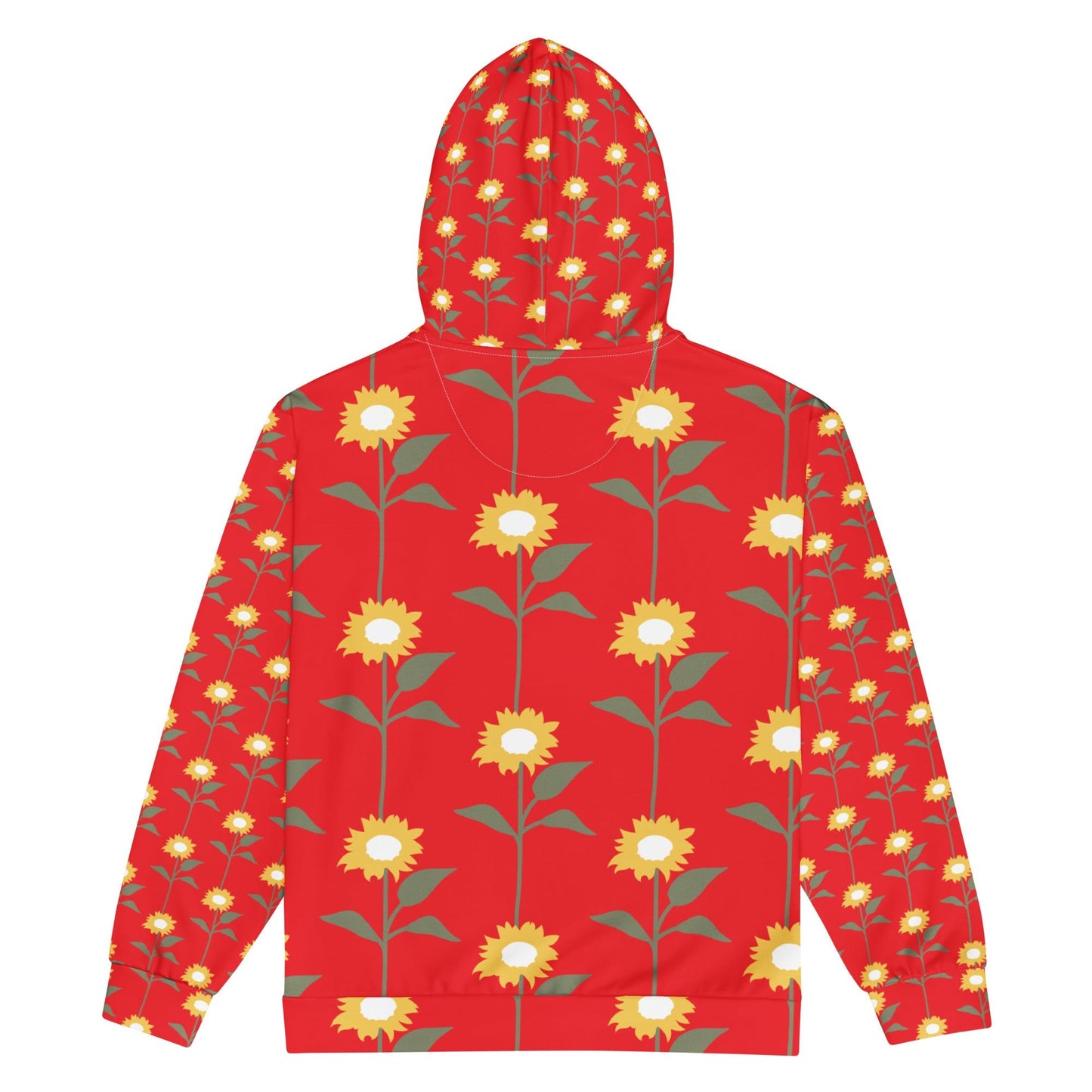 Orange yellow floral Unisex zip hoodie - PratSN