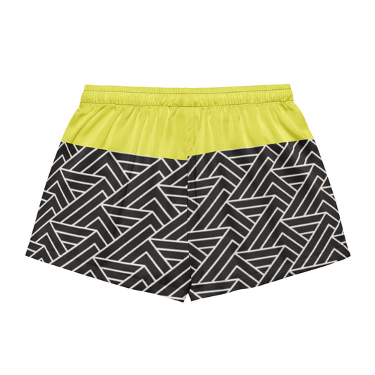 Paris daisy yellow and black color women’s pajama shorts - PratSN
