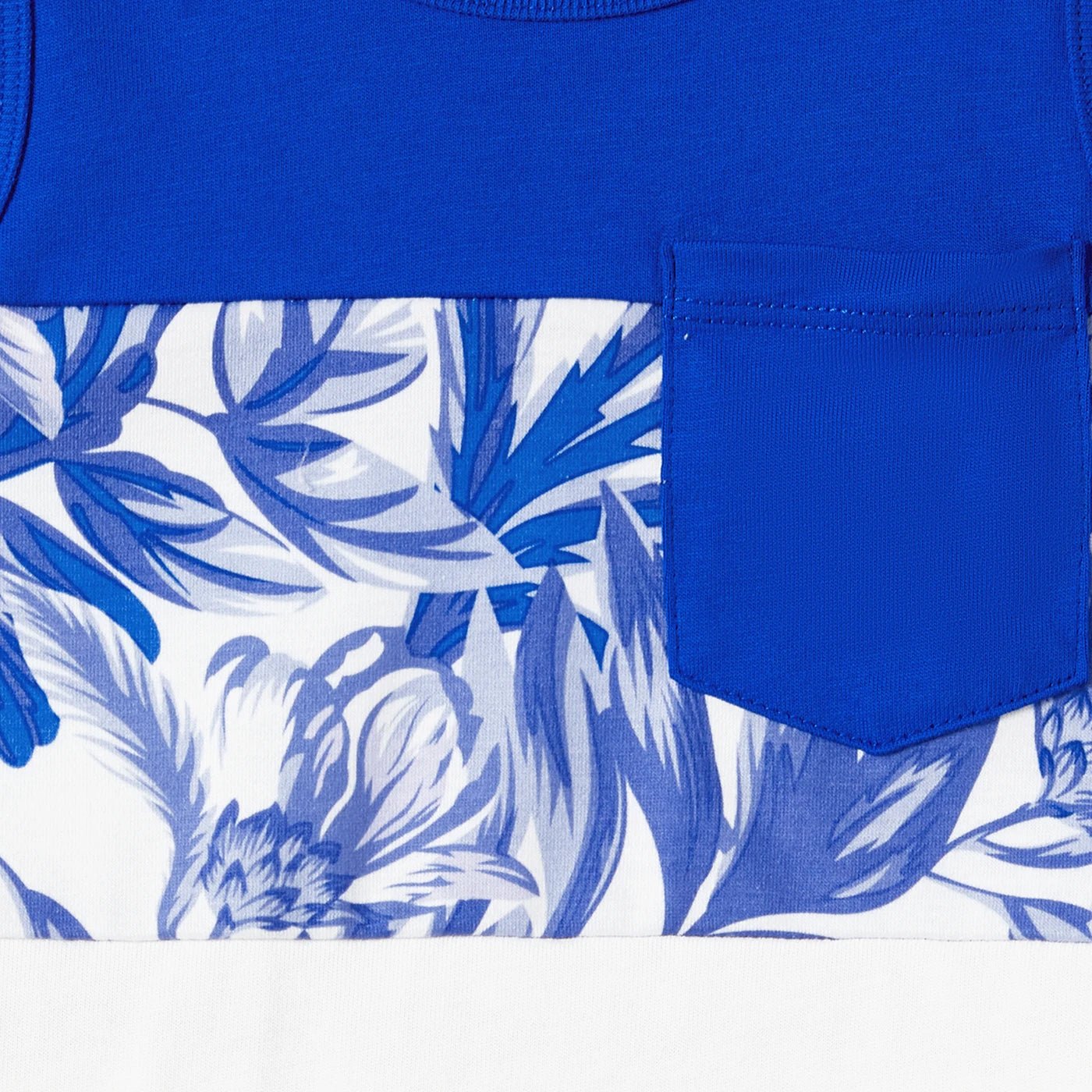 PatPat Family Matching Color Block Sleeveless Shirt and Floral Cami Button Hi - Low Dress Sets - PratSN