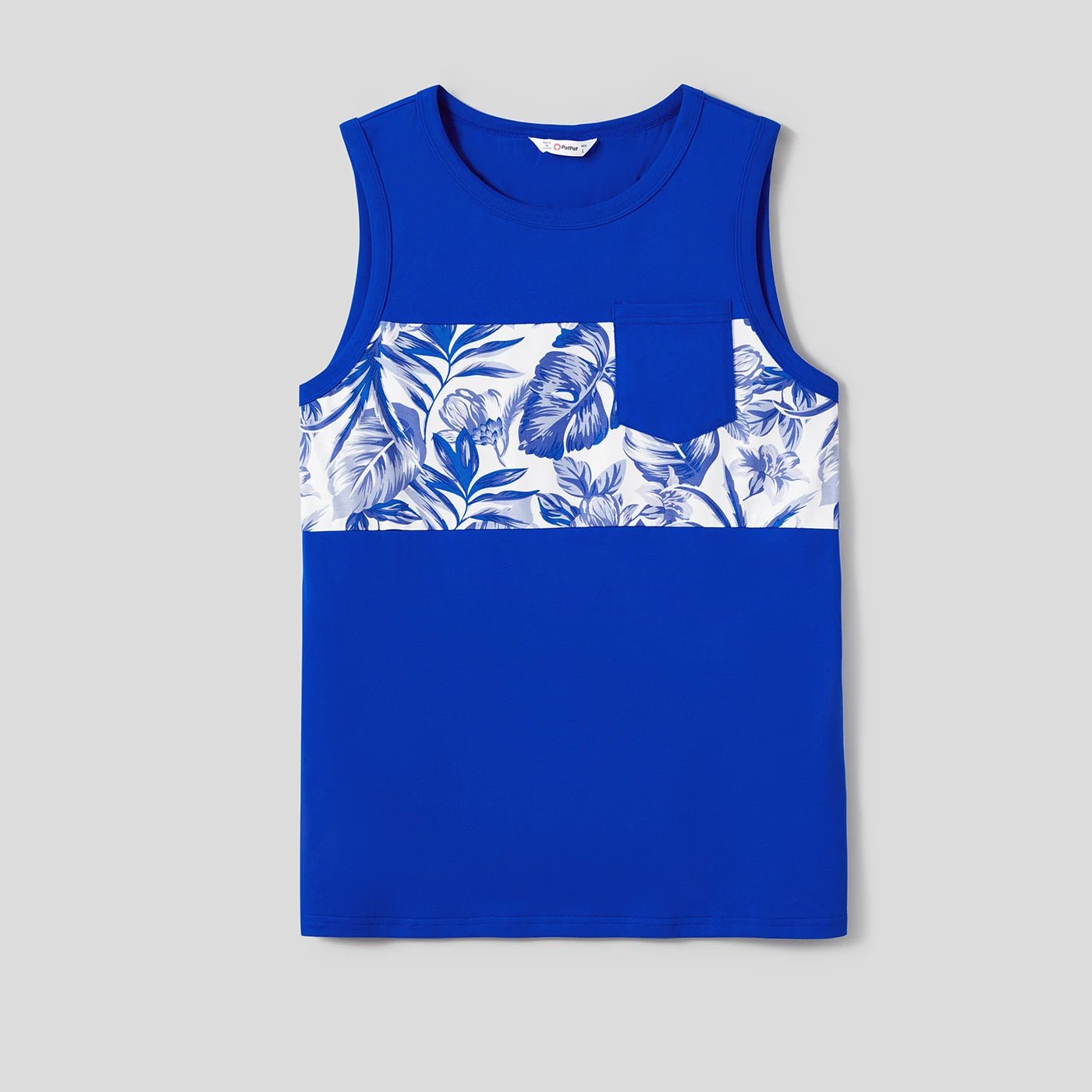 PatPat Family Matching Color Block Sleeveless Shirt and Floral Cami Button Hi - Low Dress Sets - PratSN