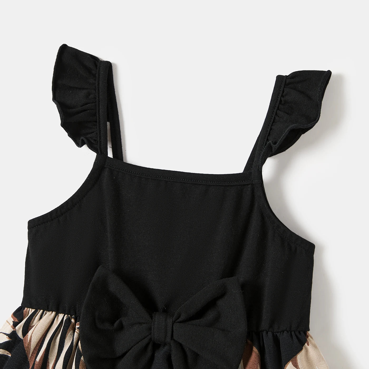 PatPat Family Matching Floral Print Belted Cami Dresses And Solid Short Sleeve Tops Sets - PratSN