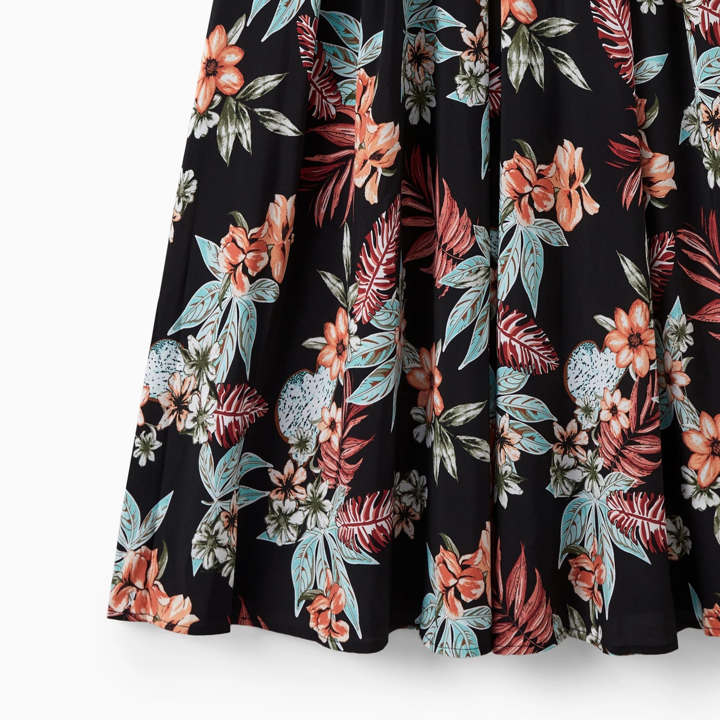 PatPat Family Matching Sets Floral Beach Shirt or Cross top A - line Skirt Co - ord Set - PratSN