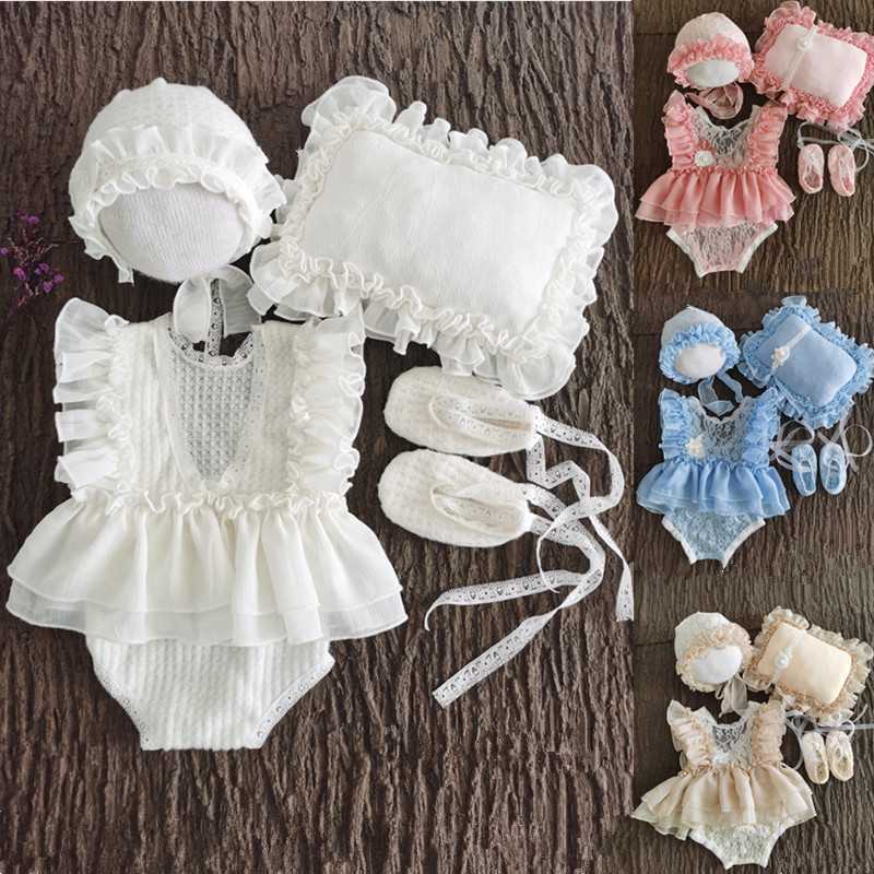 Photography Clothes Full Moon Baby Photo Clothes Five - piece Suit - PratSN