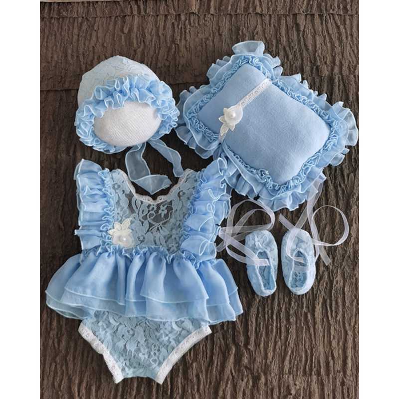 Photography Clothes Full Moon Baby Photo Clothes Five - piece Suit - PratSN