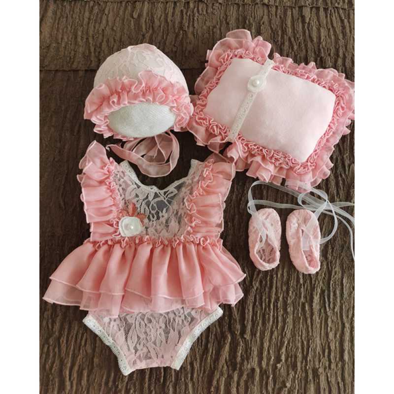 Photography Clothes Full Moon Baby Photo Clothes Five - piece Suit - PratSN