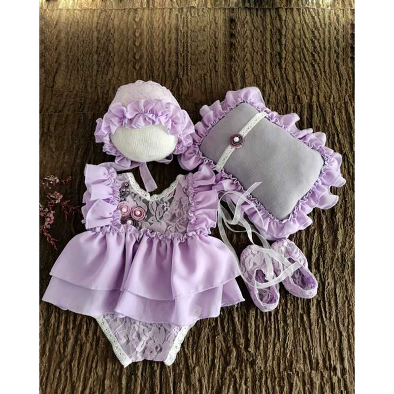Photography Clothes Full Moon Baby Photo Clothes Five - piece Suit - PratSN