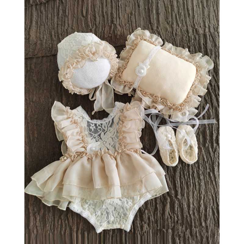 Photography Clothes Full Moon Baby Photo Clothes Five - piece Suit - PratSN