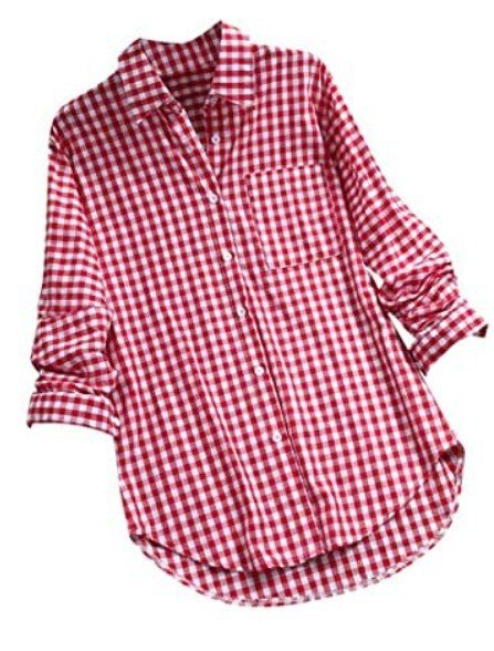 Plaid Long - sleeved Long - sleeved Long - sleeved Shirt With Buttons For Women - PratSN