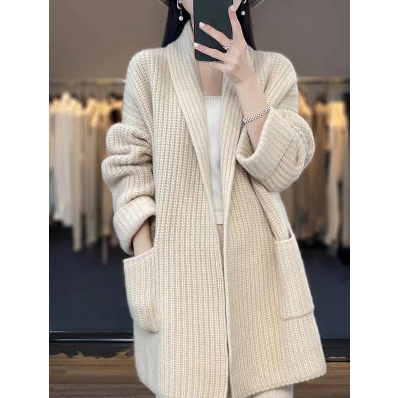Plus Size Women's Sweater Cardigan Mid - length - PratSN