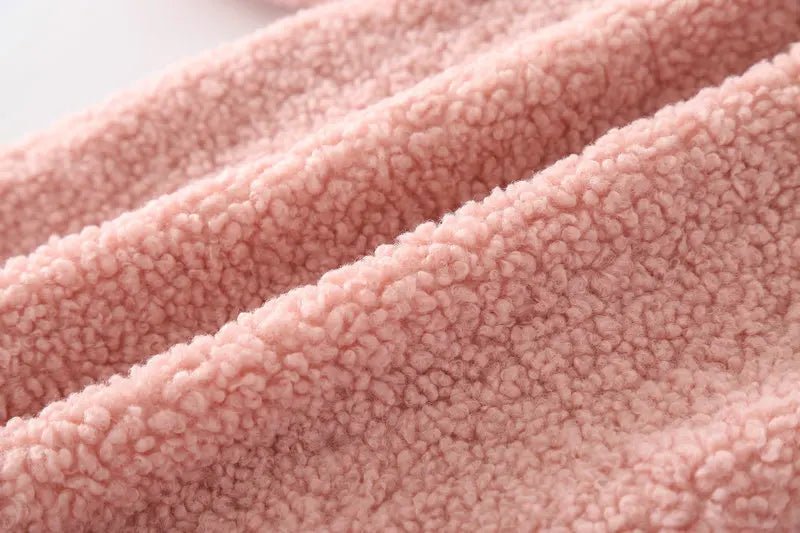 Plush Girls Coat Autumn Winter Lambswool Kids Jacket Fashion Little Princess Christmas Outerwear 2 4 6 8 Years Children Clothing - PratSN