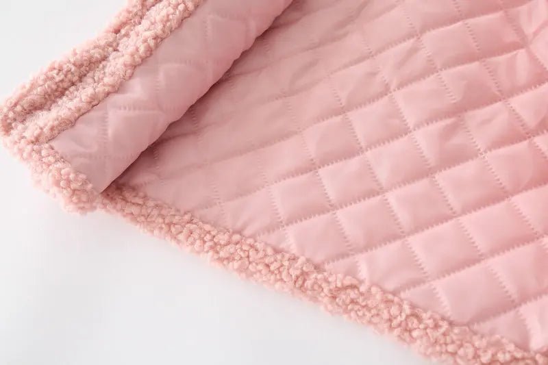 Plush Girls Coat Autumn Winter Lambswool Kids Jacket Fashion Little Princess Christmas Outerwear 2 4 6 8 Years Children Clothing - PratSN