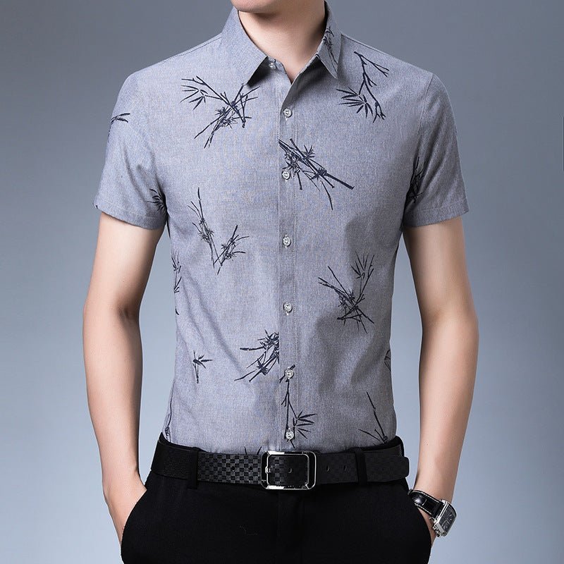 Printed short - sleeve shirt for men - PratSN