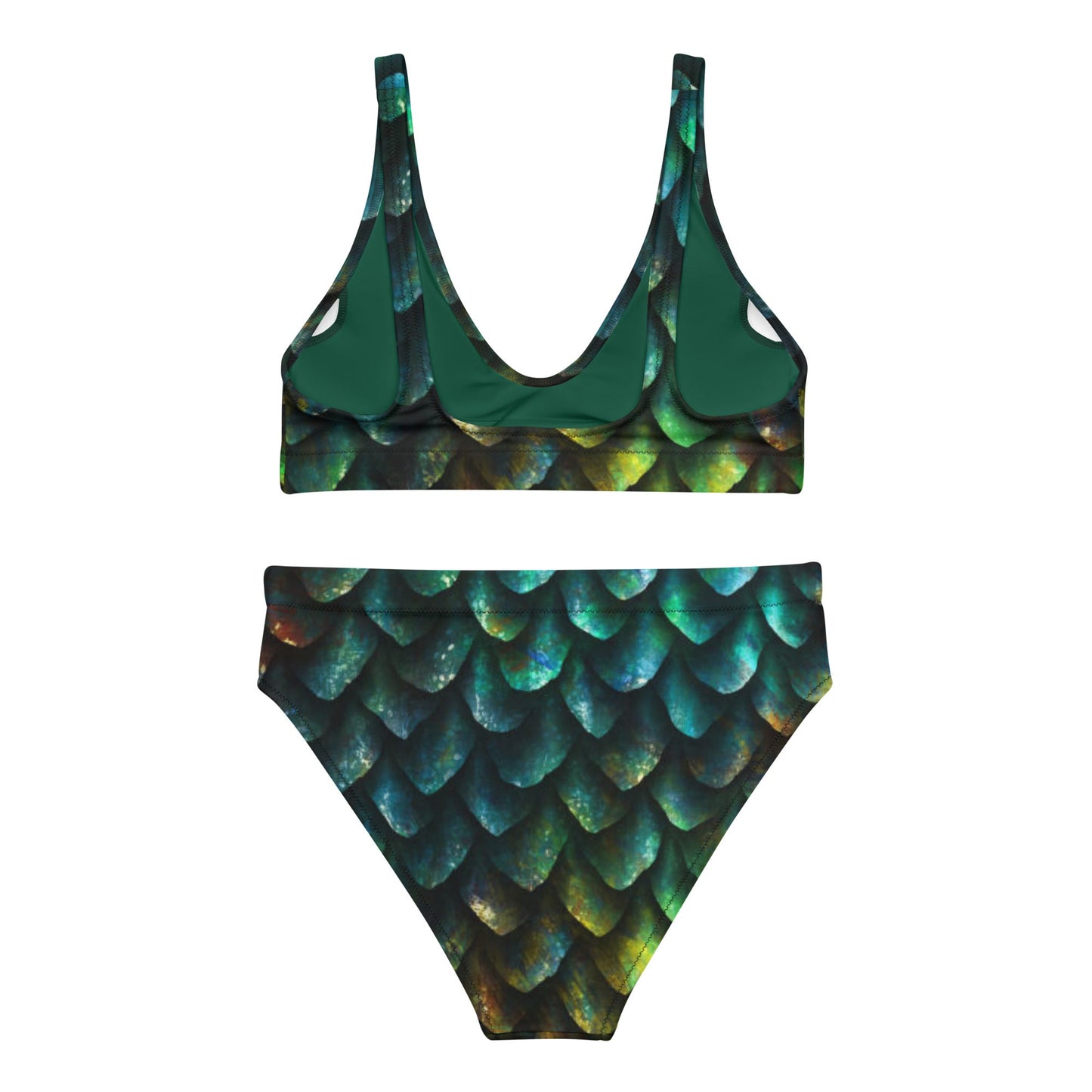 Recycled high - waisted bikini, Scale print, two - piece Bikini - PratSN