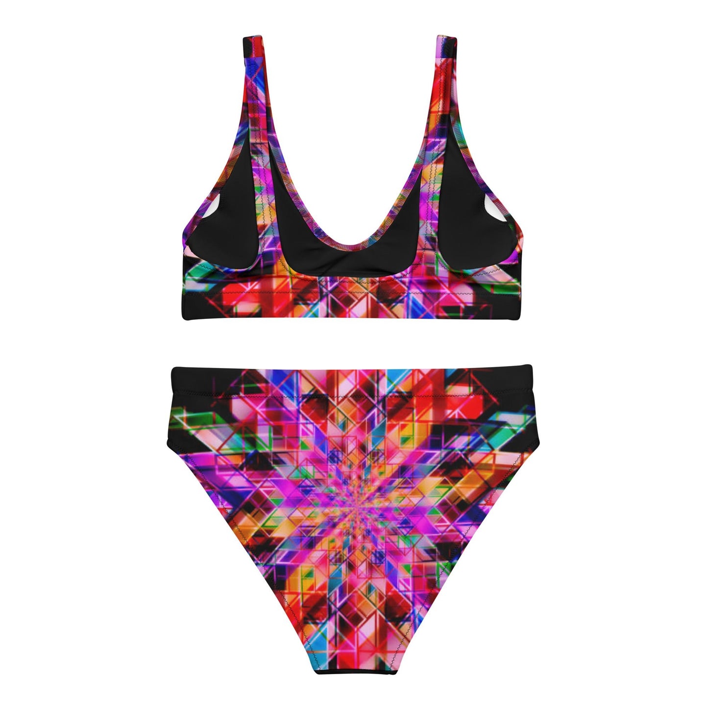 Recycled high - waisted bikini, Swimsuit for Women Vacation Beachwear Cruise Swimsuit, Bikini, Gift Bathing Suit - PratSN