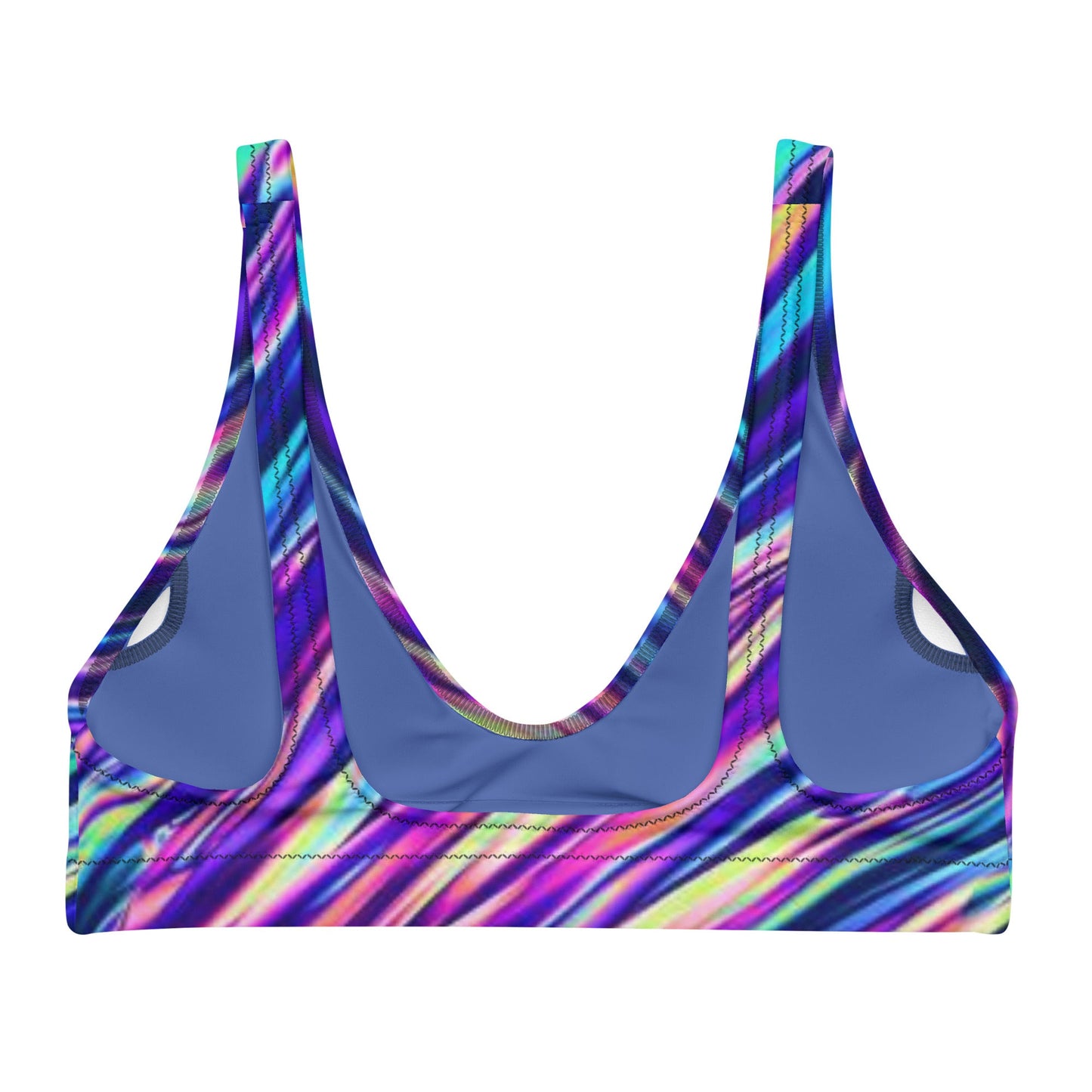 Recycled padded bikini top, multicolor, Cute Summer Spring Bikini - PratSN