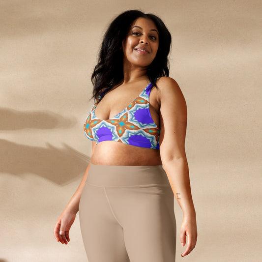 Recycled padded bikini top, Purple Brown Outfit, Cute Summer Bikini - PratSN