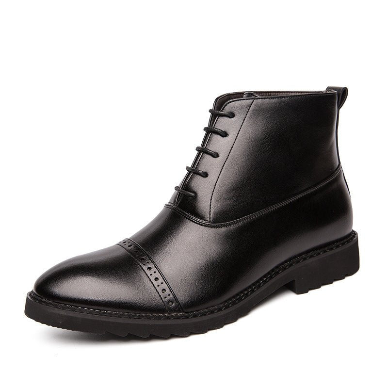 Retro Casual Fashion Business Leather Boots Men - PratSN