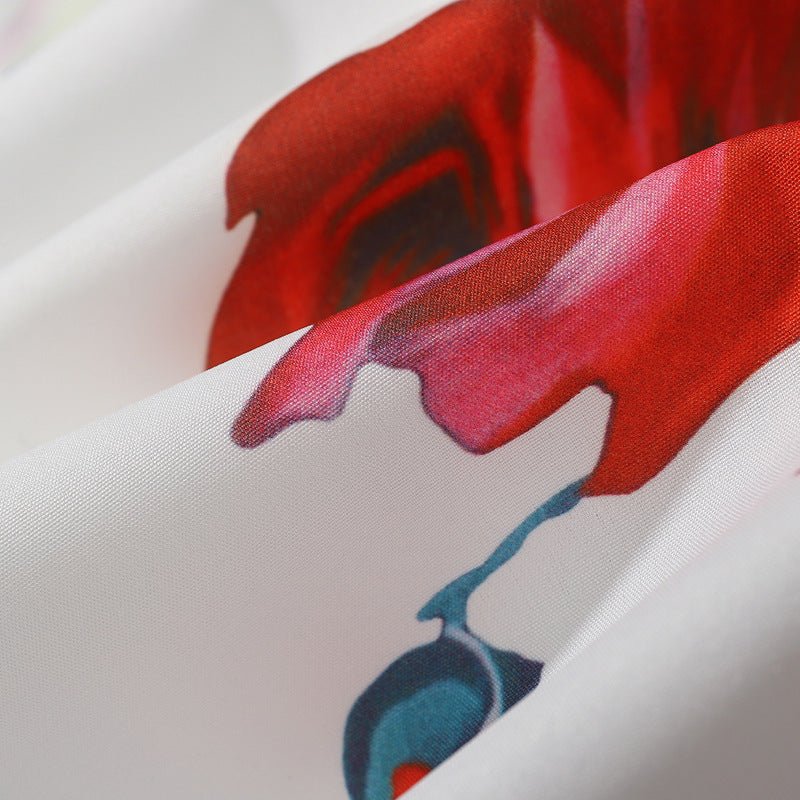 Retro Rose Couple Long Sleeve Shirt Trendy Men And Women - PratSN