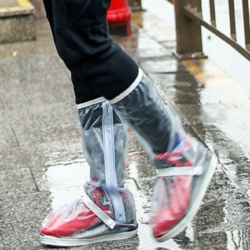 Riding rain boots shoe covers wear - resistant outdoor non - slip thickened portable waterproof - PratSN