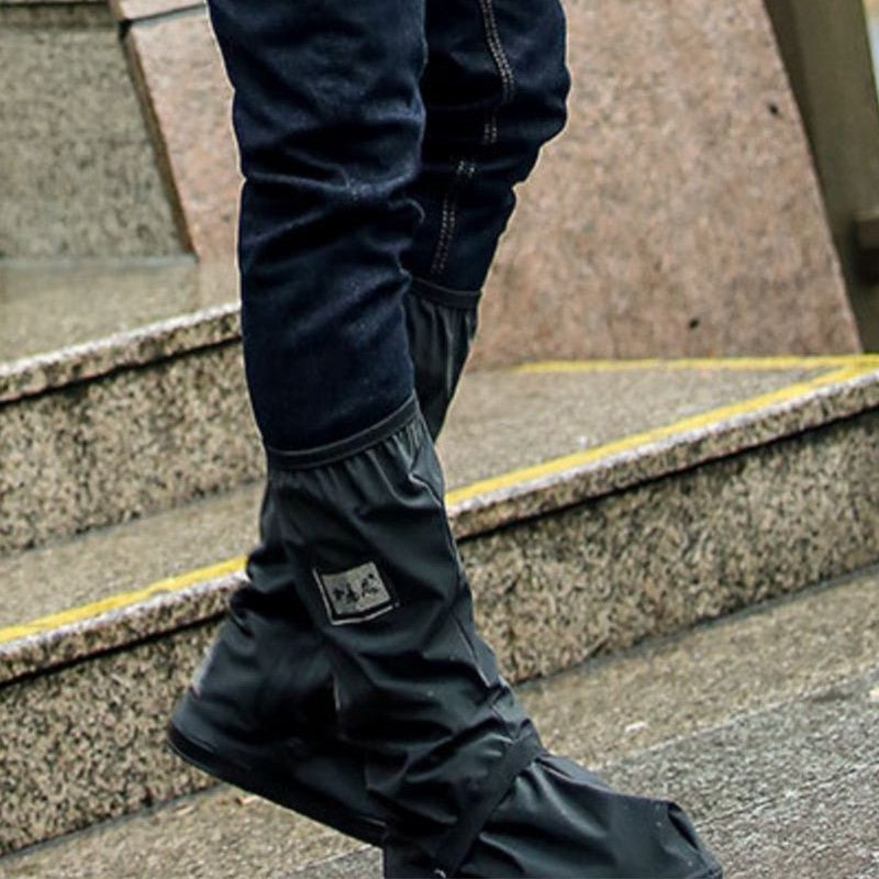 Riding rain boots shoe covers wear - resistant outdoor non - slip thickened portable waterproof - PratSN