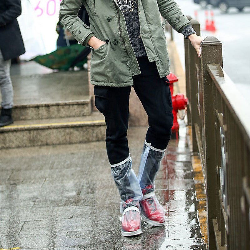 Riding rain boots shoe covers wear - resistant outdoor non - slip thickened portable waterproof - PratSN