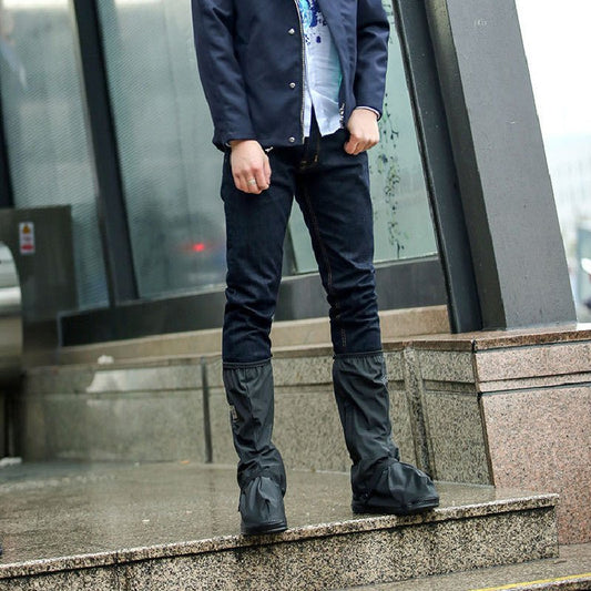 Riding rain boots shoe covers wear - resistant outdoor non - slip thickened portable waterproof - PratSN