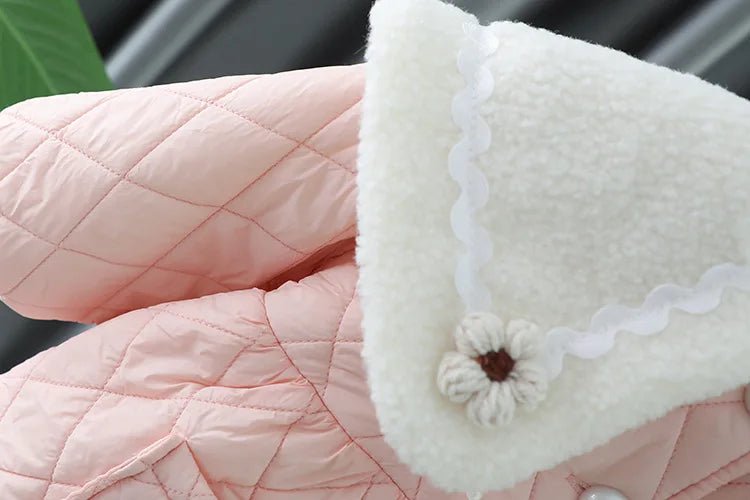 Ropa De Niño Child Clothing 2023 Winter Baby Clothes Korean Cute Girl Outer Cartoon Down Jacket Plush Princess Girl Clothes 아우터 - PratSN