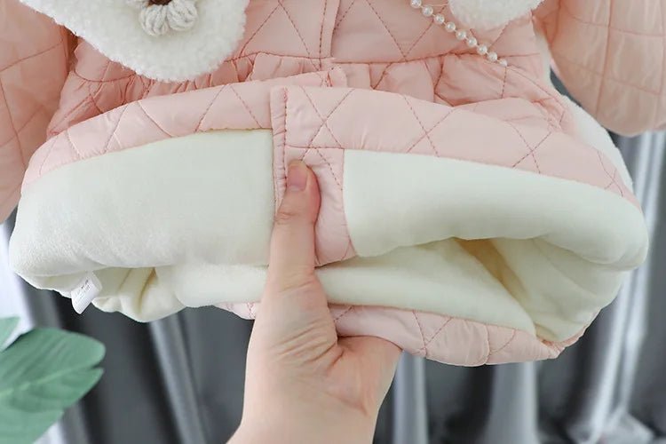 Ropa De Niño Child Clothing 2023 Winter Baby Clothes Korean Cute Girl Outer Cartoon Down Jacket Plush Princess Girl Clothes 아우터 - PratSN