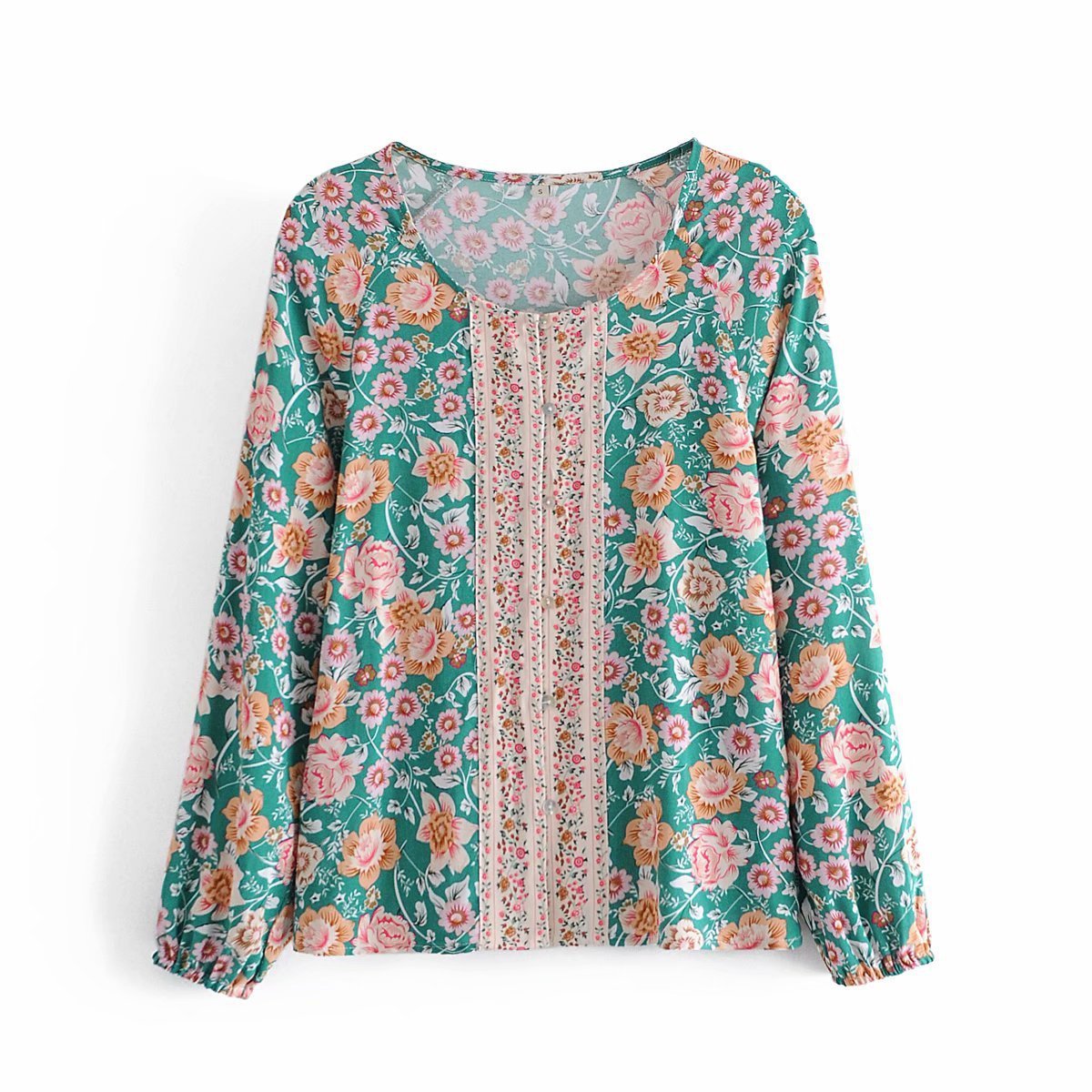 Round Neck Long Sleeve Loose Shirt Bottoming Shirt - PratSN