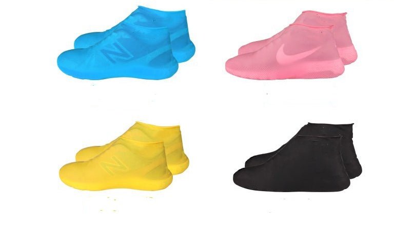 Rubber Anti - slip Waterproof Shoe Cover Reusable Rain Boot Motorcycle Bike Overshoe Blue Yellow for Men Women - PratSN