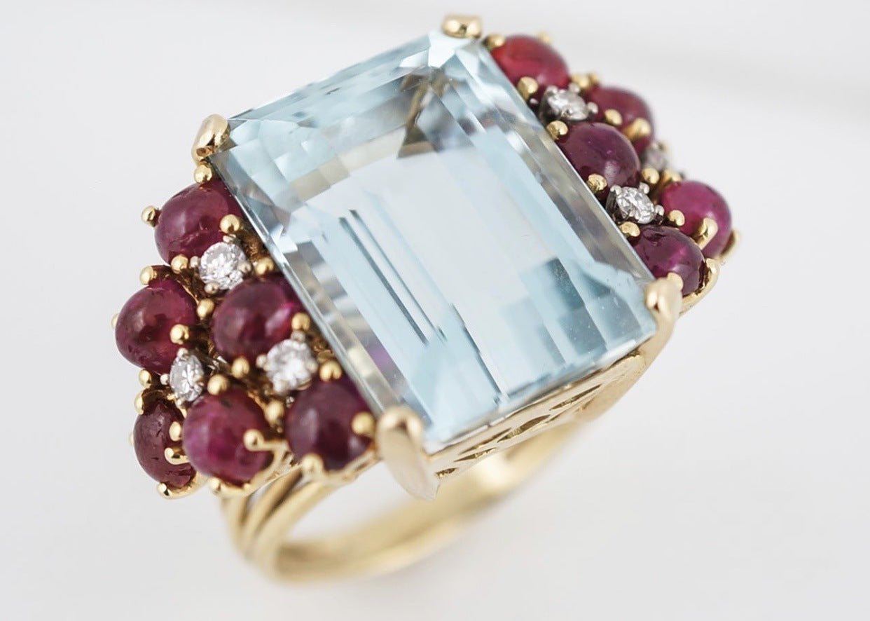 Sanjie Sea Blue Moissanite Ring - PratSN