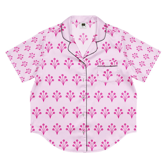 Selago All - over print women’s short sleeve pajama top - PratSN