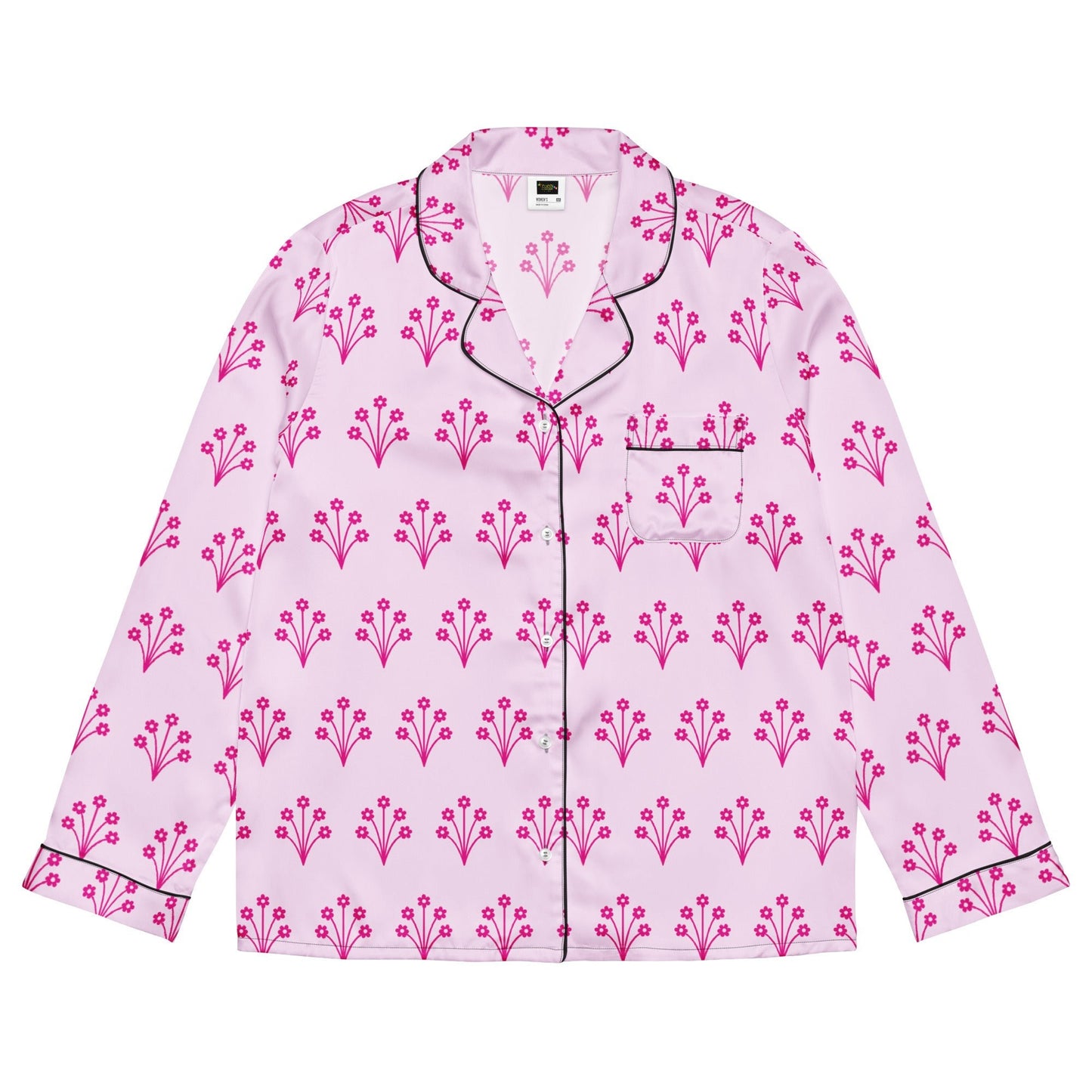 Selago pink Women’s long sleeve pajama top - PratSN