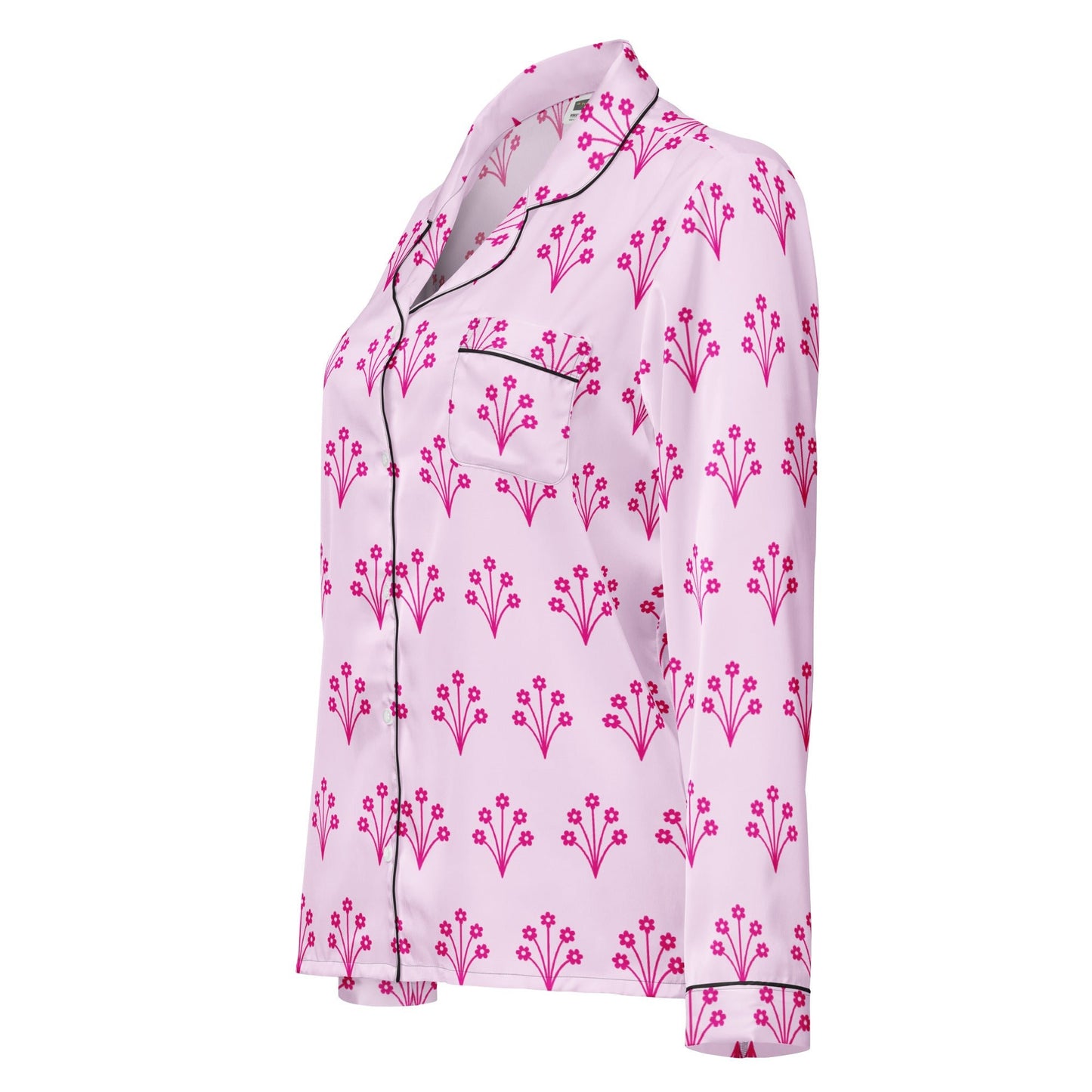 Selago pink Women’s long sleeve pajama top - PratSN