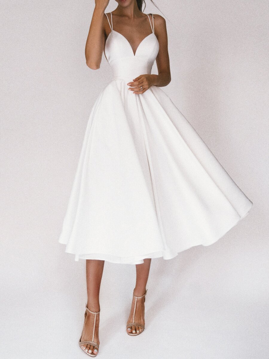 Sexy V - neck Suspender Dress Summer Fashion A - Line Long Dresses For Women - PratSN