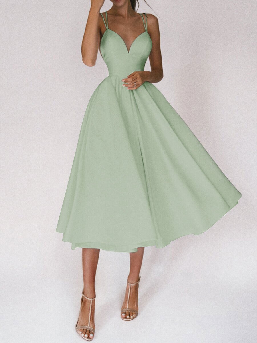 Sexy V - neck Suspender Dress Summer Fashion A - Line Long Dresses For Women - PratSN