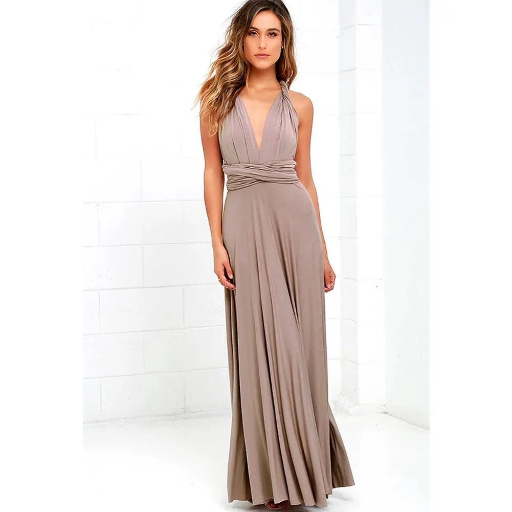 Sexy Women Multiway Wrap Convertible Boho Maxi Club Red Dress Bandage Long Dress Party Bridesmaids Infinity Robe Longue Femme - PratSN