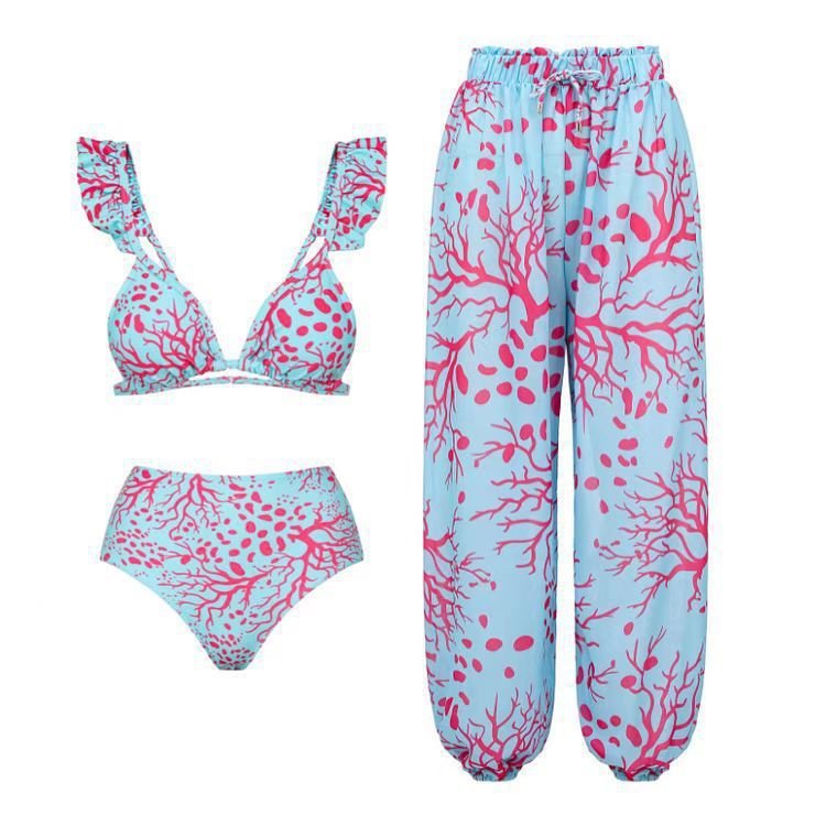 Siamese Conservative Covering Belly Thin Swimsuit French Retro One - piece Bikini - PratSN