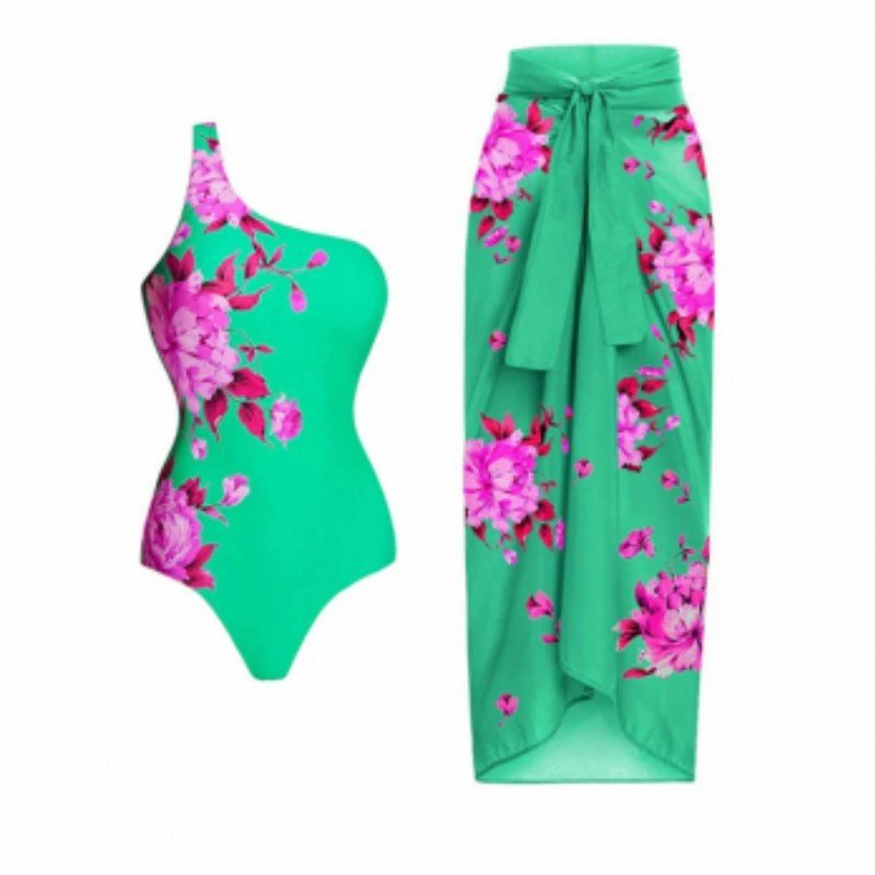 Siamese Conservative Covering Belly Thin Swimsuit French Retro One - piece Bikini - PratSN