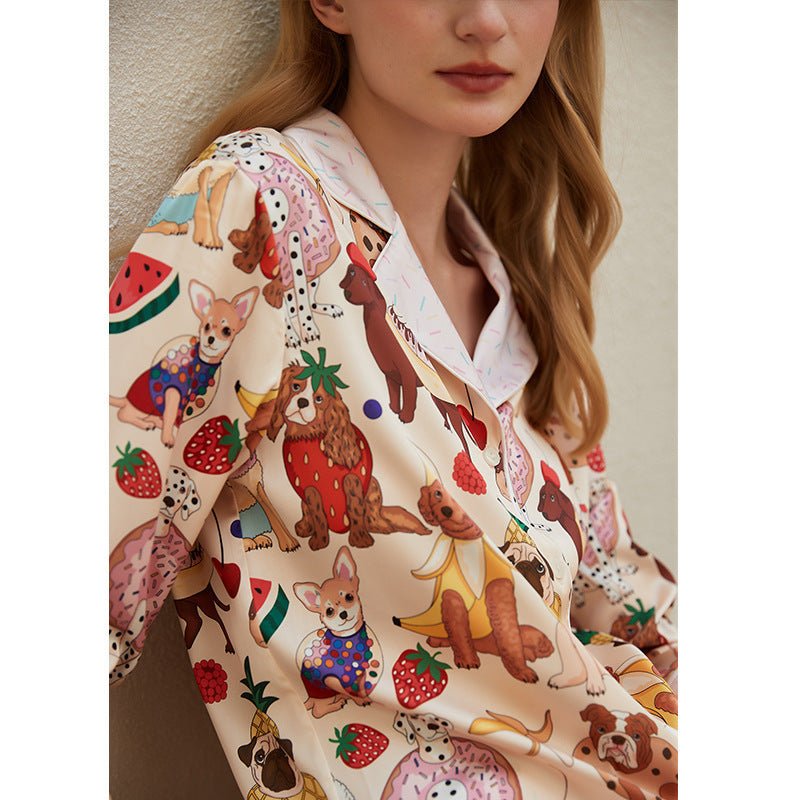 Simulation Silk Lapel Home Clothes Suit - PratSN