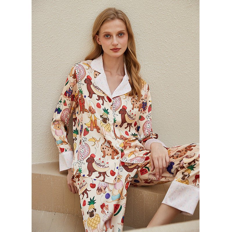 Simulation Silk Lapel Home Clothes Suit - PratSN